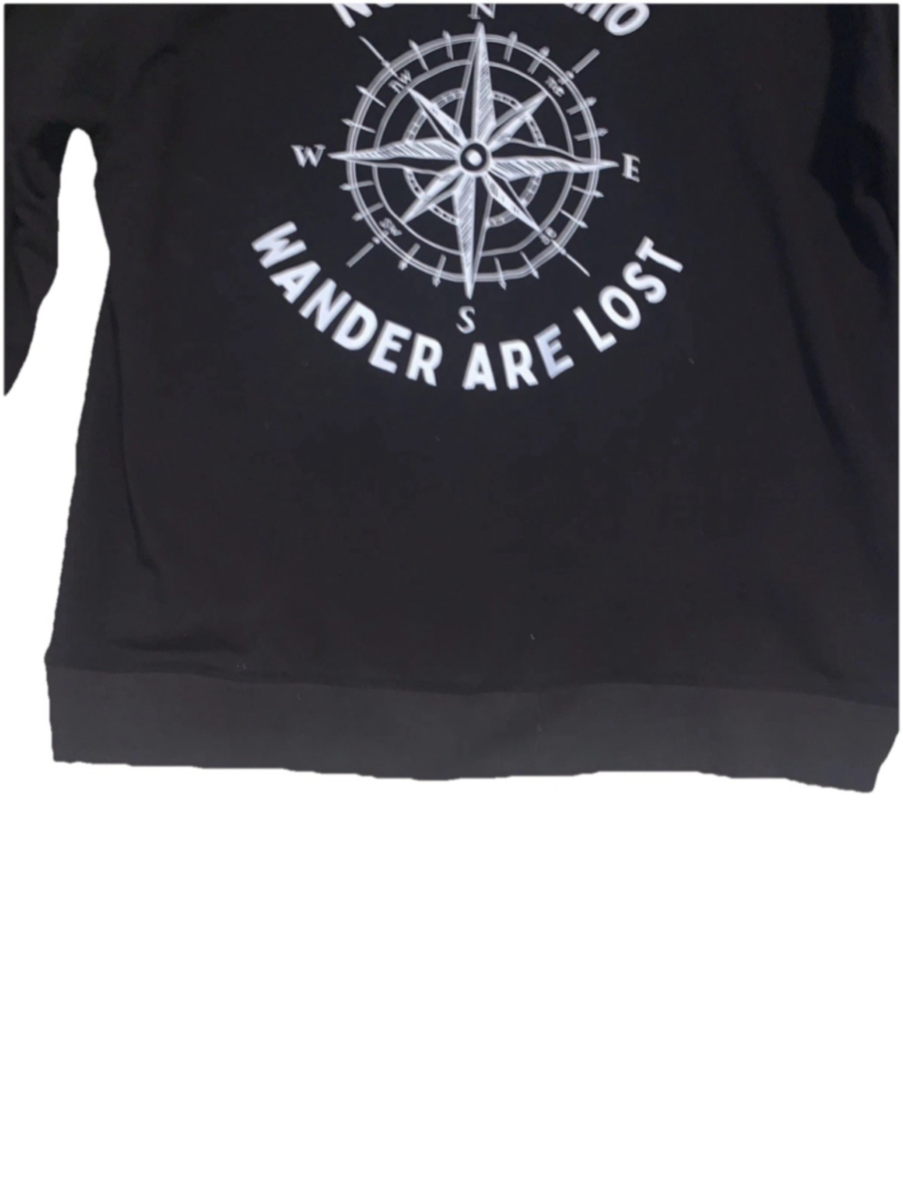 Not all Who Wander Are Lost Hoodie Black XL Pre-Owned - Picture 5 of 9